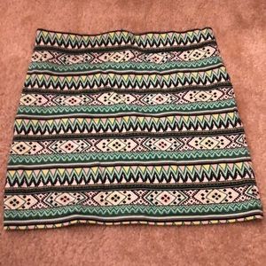 Printed Pencil Skirt